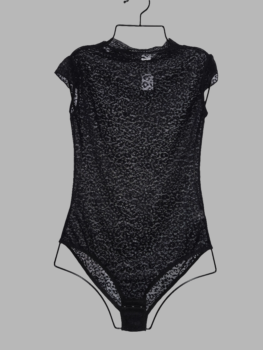 Leopard bodysuit black